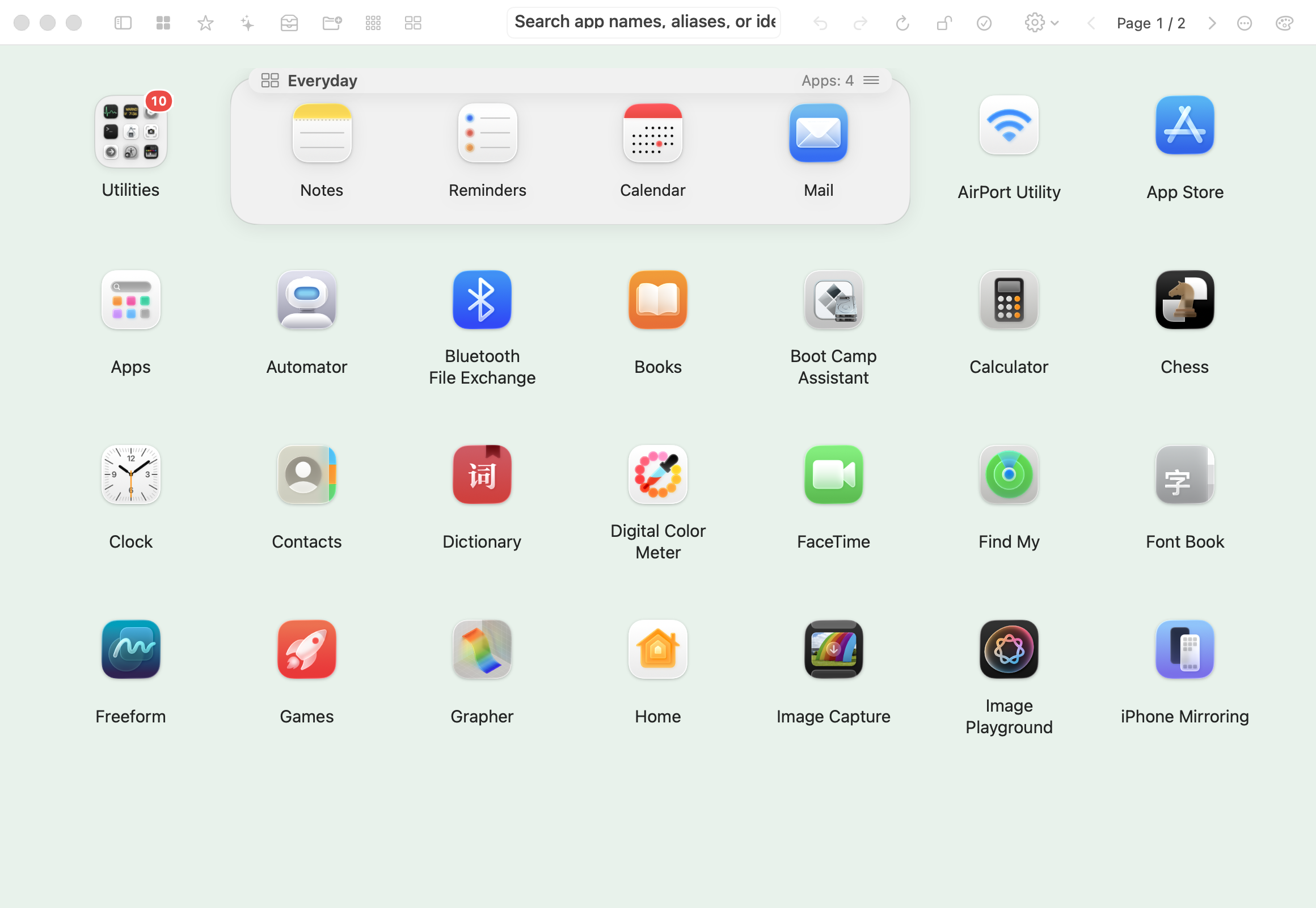 Wildlet Launch with categories, groups and cards